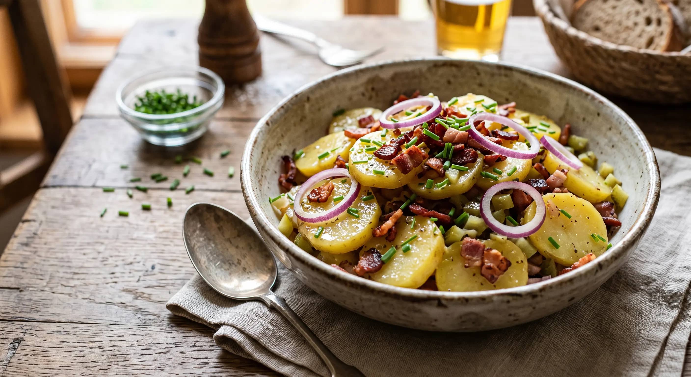 Saksapärane kartulisalat peekoniga