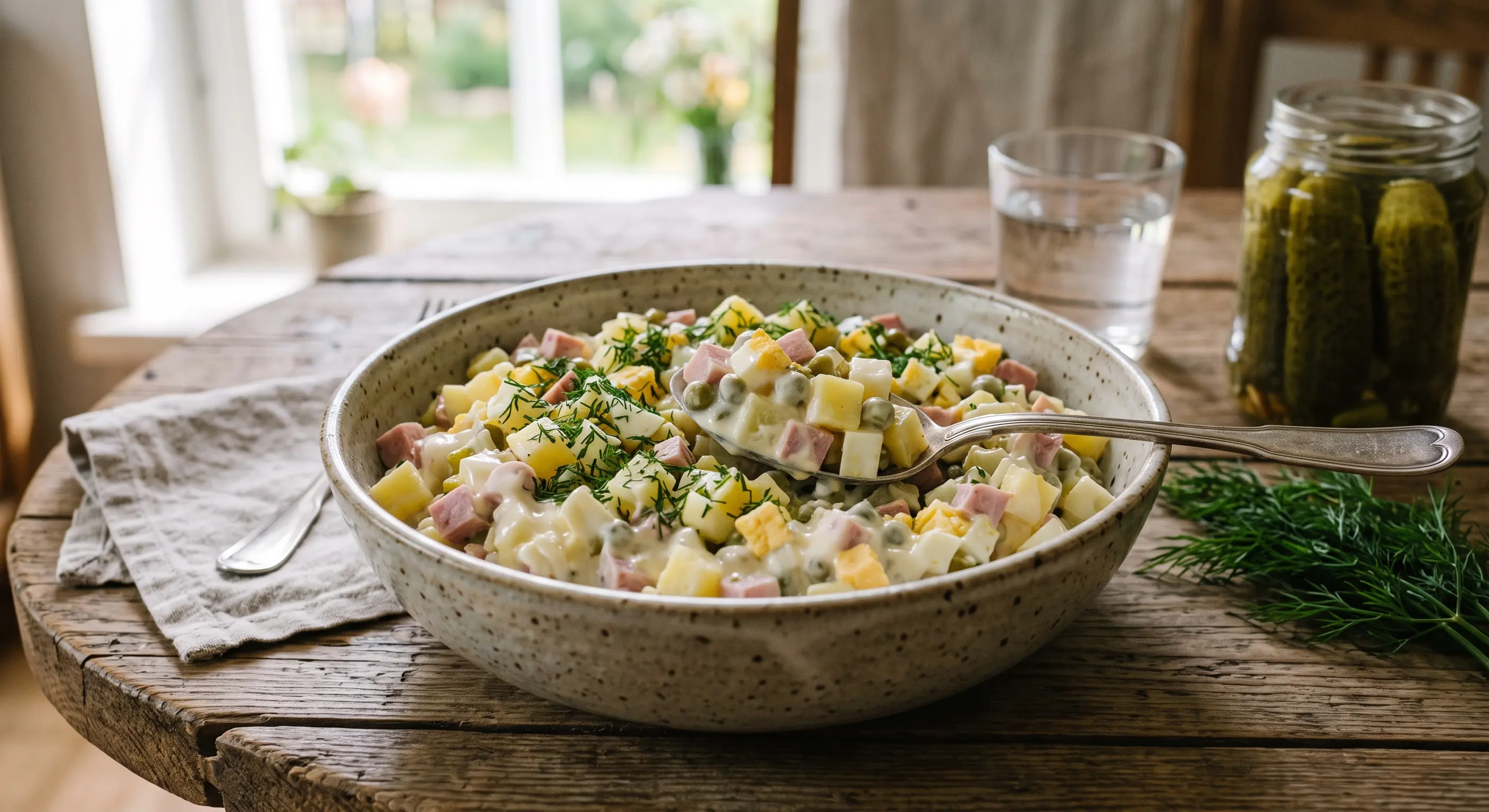 Klassikaline kartulisalat keeduvorstiga
